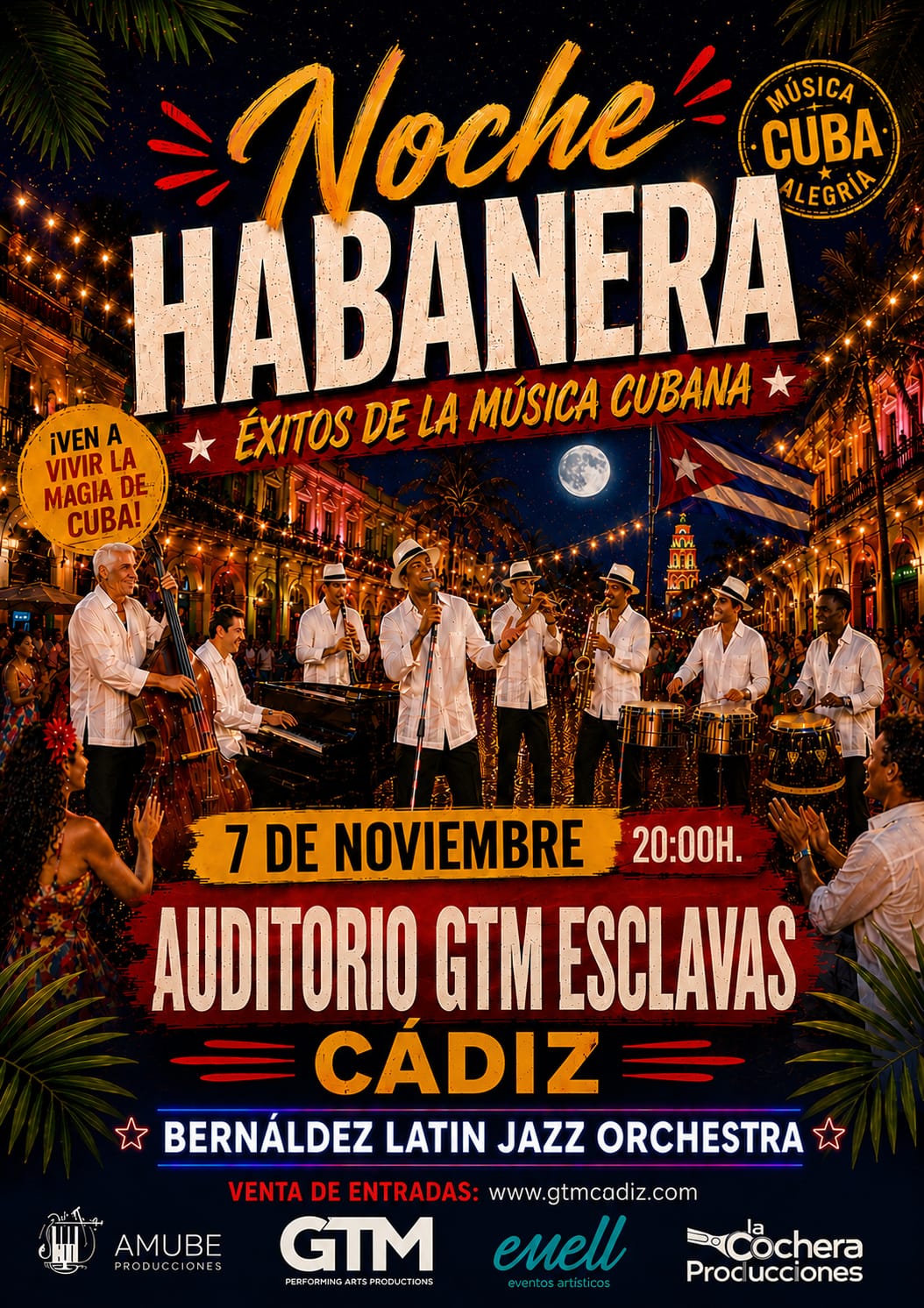 Noche Habanera con Bernáldez Latin Jazz Orchestra en Cádiz