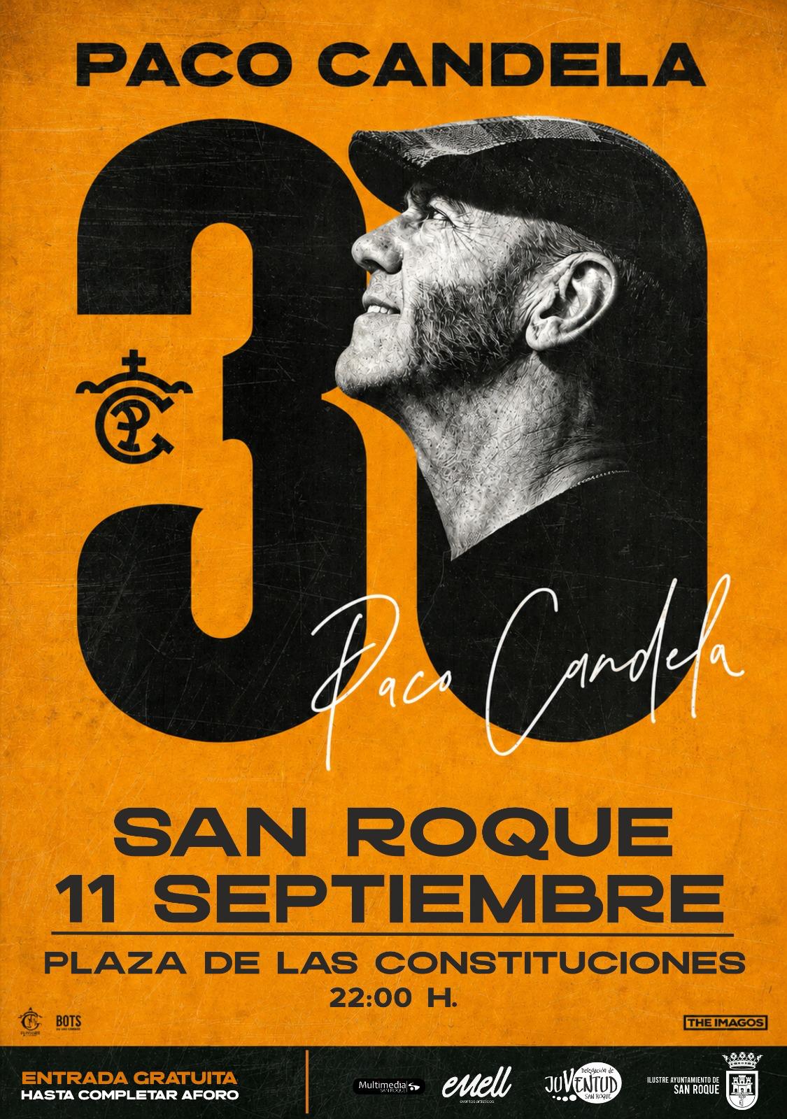 Paco Candela en concierto en San Roque el 11 de septiembre de 2026